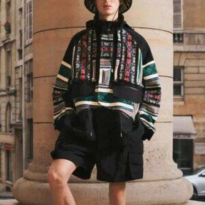 sacai S/22 Multicoloured Rug Jacquard Blouson Jacket